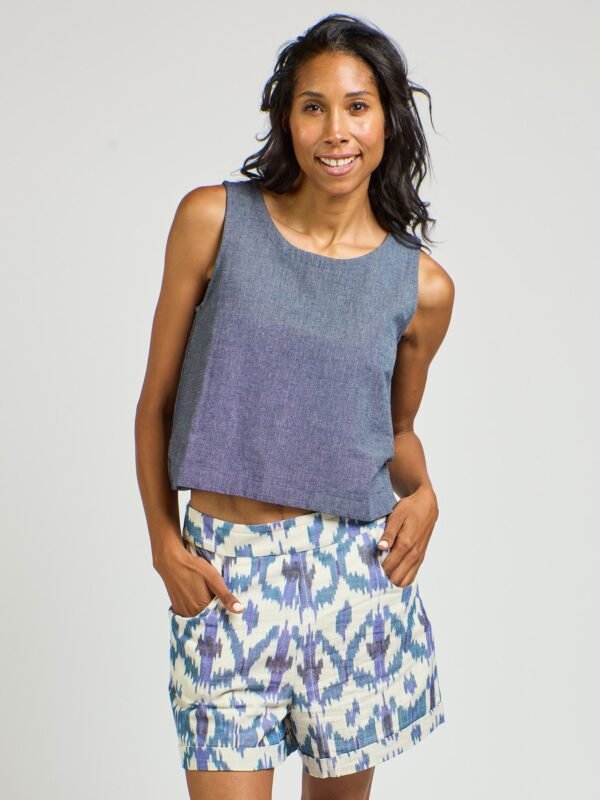 Neko Tank - Blue Chambray - Image 4
