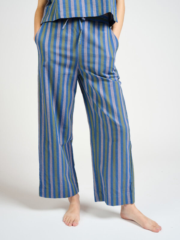 Emmy Drawstring Pant - Lavender Stripe - Image 3