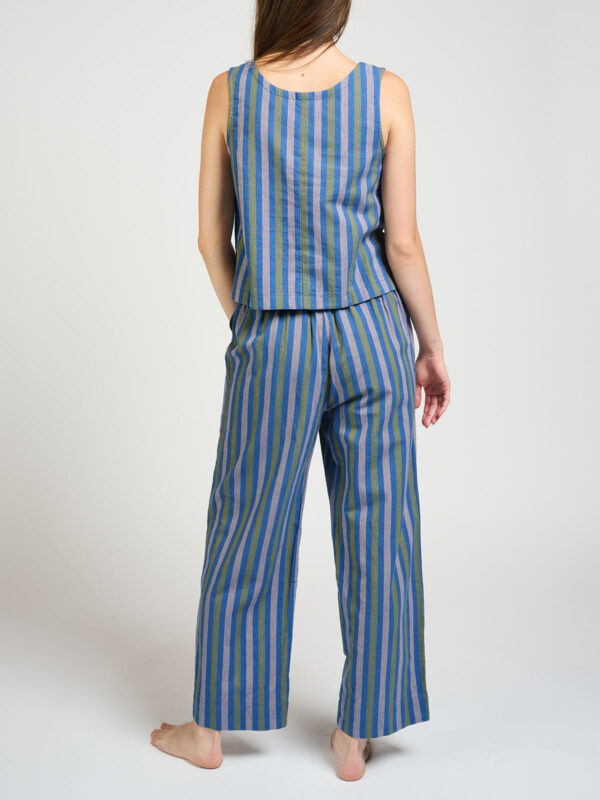 Emmy Drawstring Pant - Lavender Stripe - Image 7