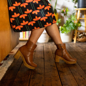 Callie 3/4 Sleeve Wrap Dress - Mod Daisy Poppy - Image 5