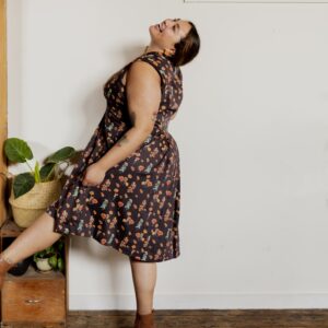 Lucille Plus Size Dress - Botanical Dusk - Image 3