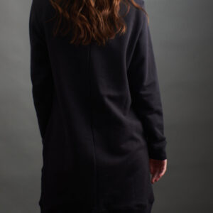 Sweatshirt Dress - Black Loop Knit - Image 5
