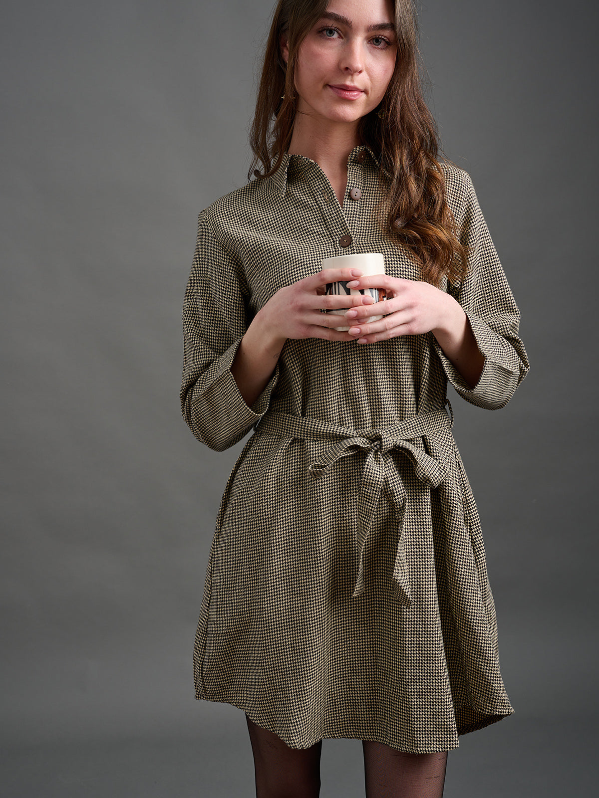 Sonja Shirtdress - Houndstooth - Image 2