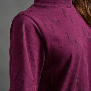 Eve Top - Diamond Vine Dark Purple - Image 2