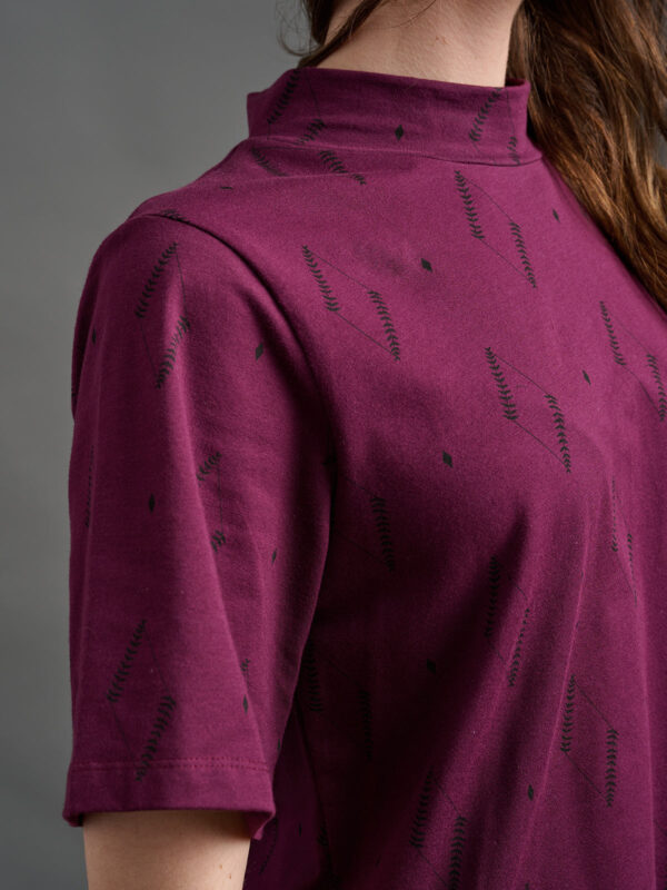 Eve Top - Diamond Vine Dark Purple - Image 2