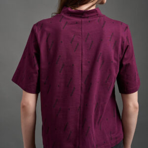 Eve Top - Diamond Vine Dark Purple - Image 4