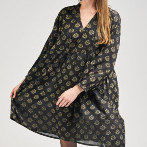 Sohla Mini Dress - Floral Stamp Black - Image 1