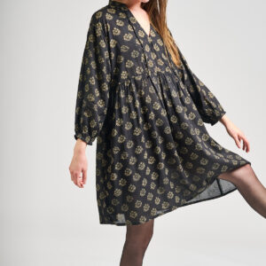 Sohla Mini Dress - Floral Stamp Black - Image 4