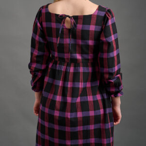 Nico Mini Dress - Ultra Violet Plaid - Image 2