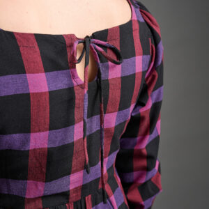 Nico Mini Dress - Ultra Violet Plaid - Image 3
