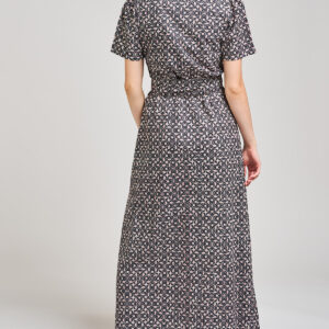 Wrap Maxi Dress - Black Botanical - Image 5