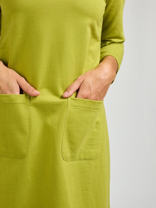 Sylvan Shift Dress - Loop Knit Moss - Image 2