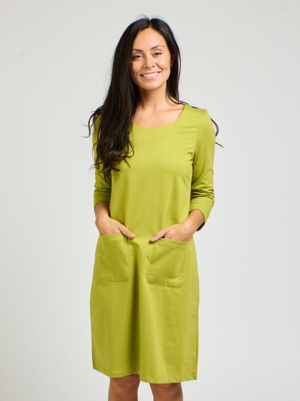 Sylvan Shift Dress - Loop Knit Moss - Image 4