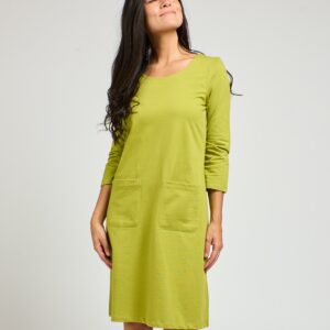 Sylvan Shift Dress - Loop Knit Moss - Image 7