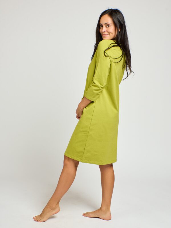 Sylvan Shift Dress - Loop Knit Moss - Image 6