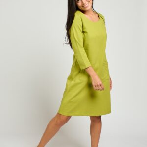 Sylvan Shift Dress - Loop Knit Moss - Image 1