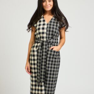 Padma Pocket Dress - Black and White Mix - Image 6