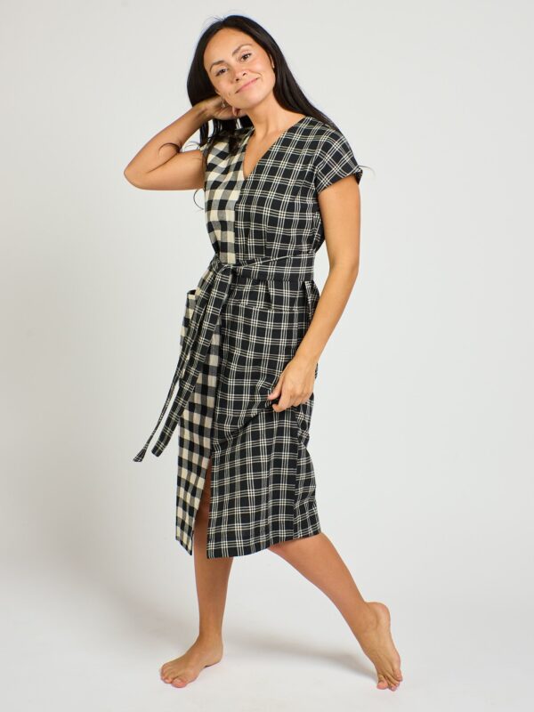 Padma Pocket Dress - Black and White Mix - Image 11