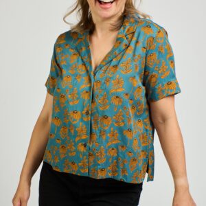 Camp Shirt - Teal Floral - Image 4