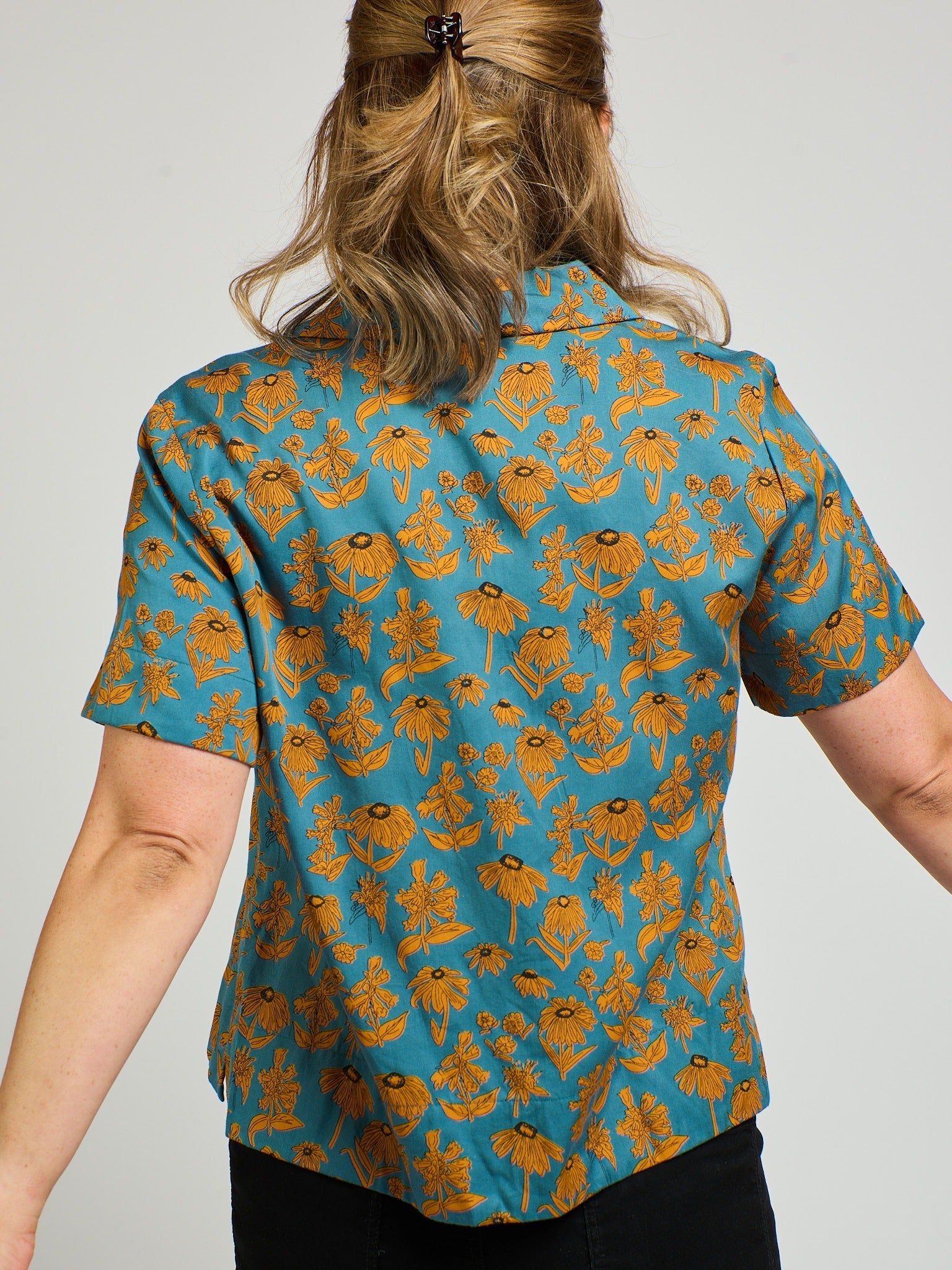 Camp Shirt - Teal Floral - Image 6