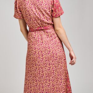 Wrap Maxi Dress - Berry Poppy Mix - Image 4