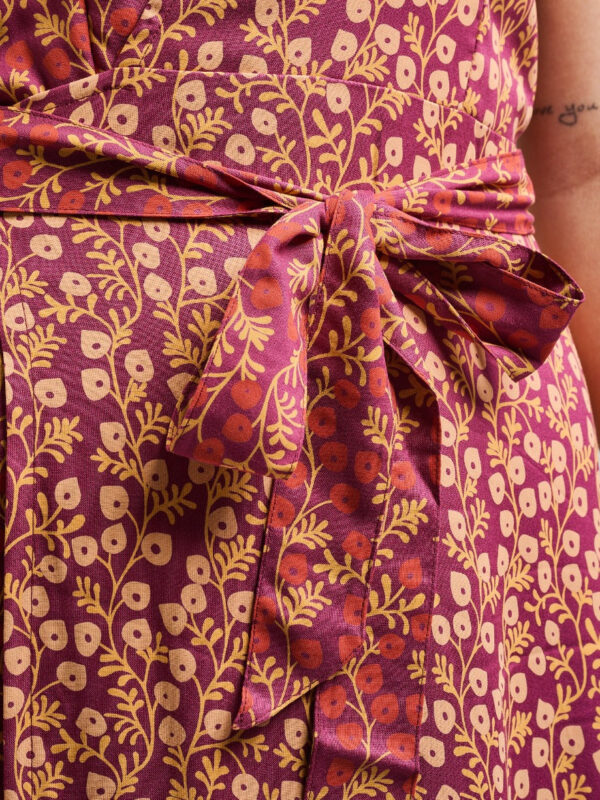 Wrap Maxi Dress - Berry Poppy Mix - Image 5