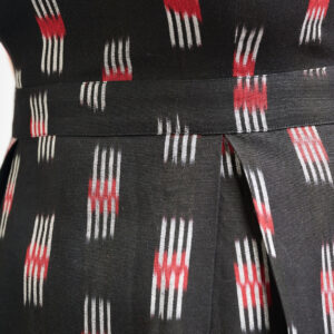 Vintage Pleat Dress - Black Ikat - Image 7