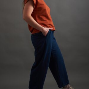 Fae Wide-Leg Pant - Loop Knit Blue - Image 8