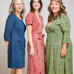 Callie 3/4 Sleeve Plus Size Wrap Dress - Olive Floral - Image 5