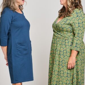 Callie 3/4 Sleeve Plus Size Wrap Dress - Olive Floral - Image 6