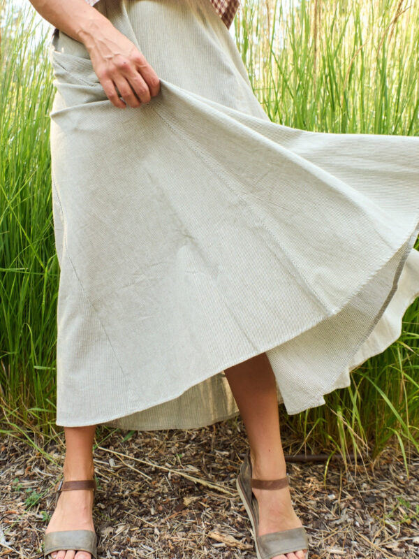 Lucinda Skirt - Olive Stripe - Image 6