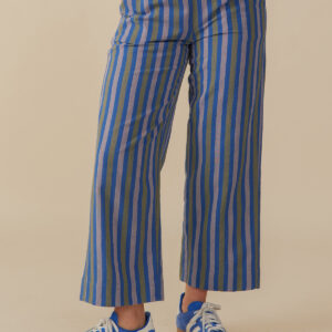 Emmy Drawstring Pant - Lavender Stripe - Image 4