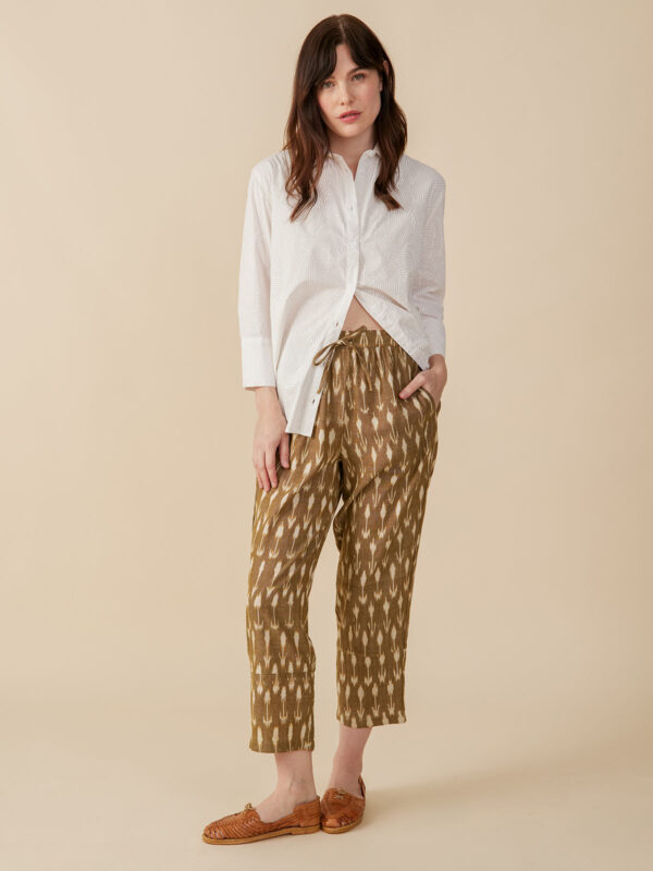 Mae Oversized Shirt - White Waves - Image 3