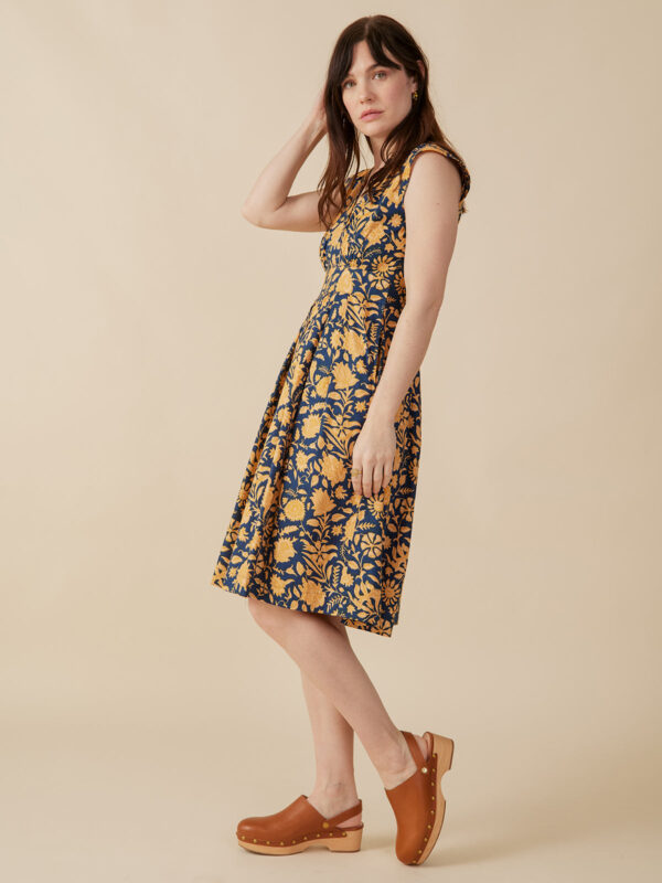 Lucille Dress - Navy Botanical - Image 2