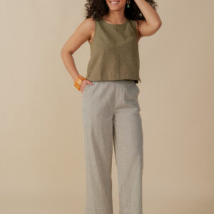 Neko Tank - Olive Chambray - Image 3