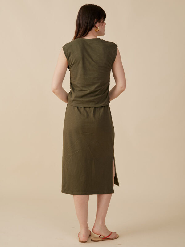 Ruched Top - Olive - Image 5