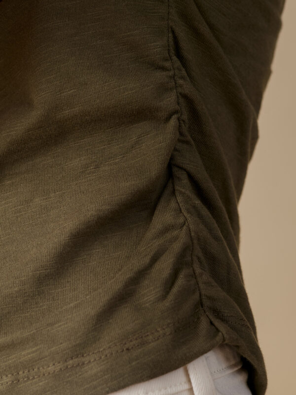 Ruched Top - Olive - Image 2