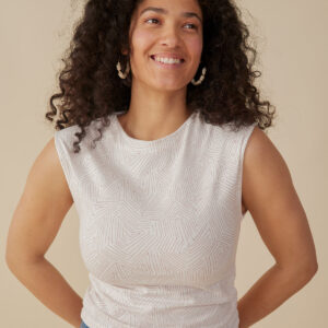 Ruched Top - Tree Rings Shell - Image 1