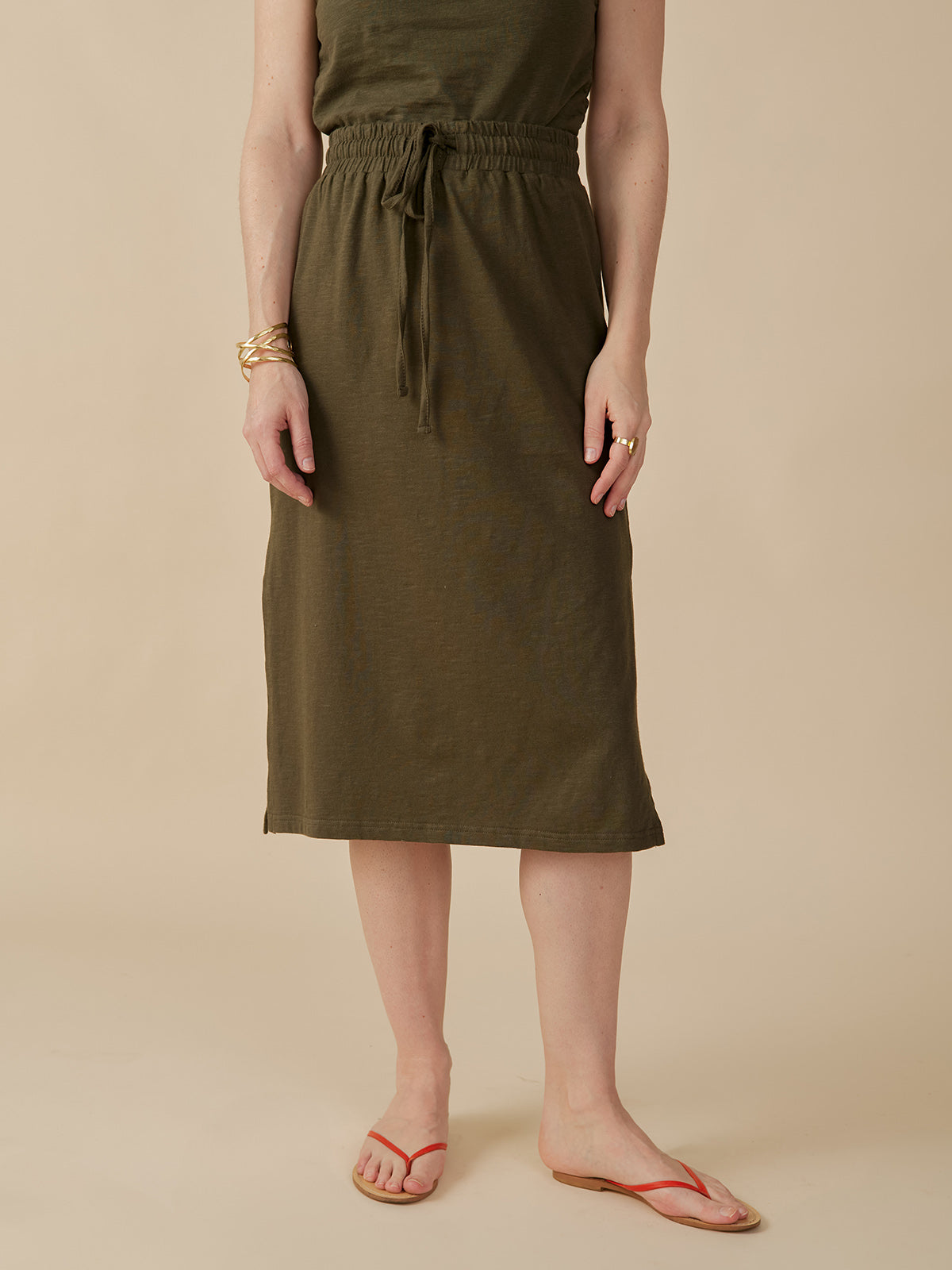 Isla Skirt - Olive - Image 1