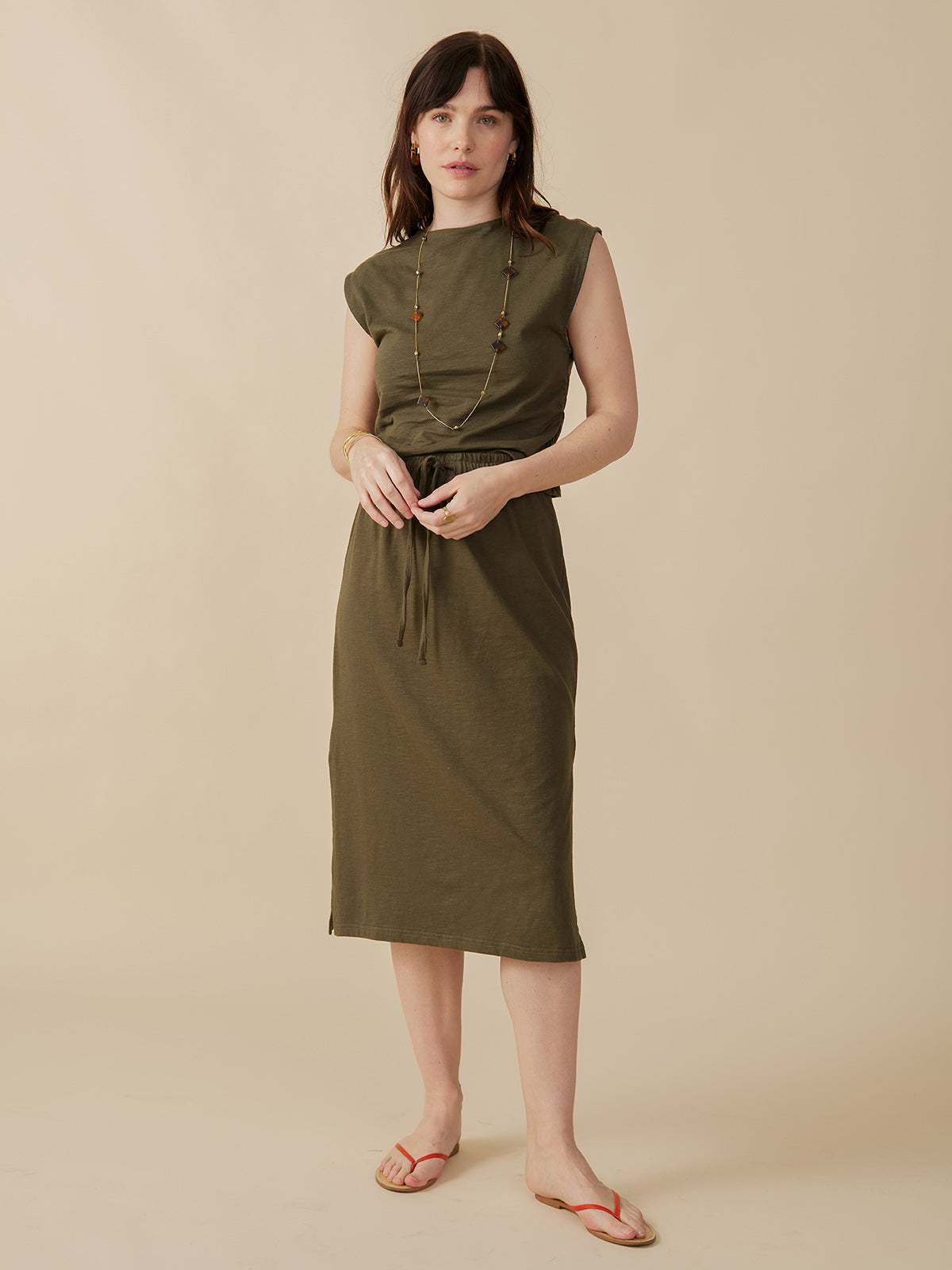 Isla Skirt - Olive - Image 3
