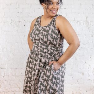 Asheville Plus Size Dress - Leopard Green - Image 4
