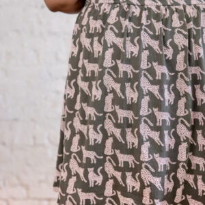 Asheville Plus Size Dress - Leopard Green - Image 3