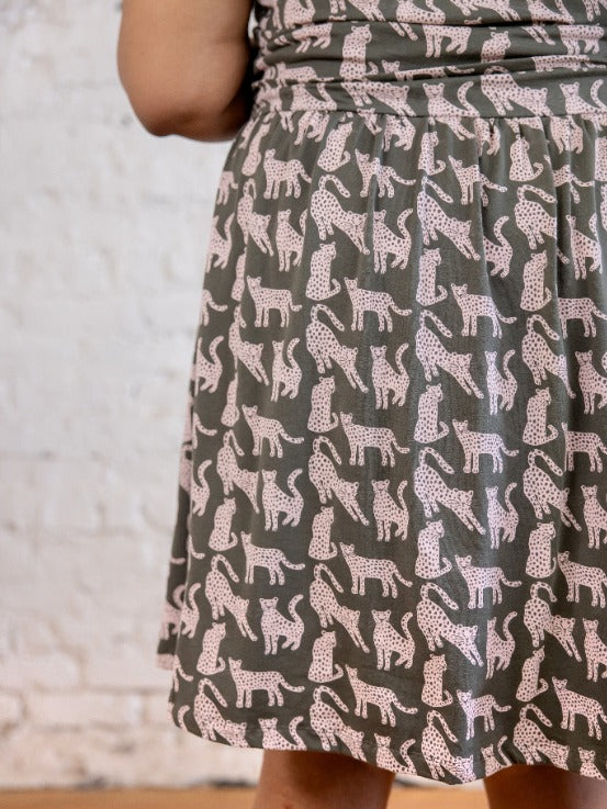 Asheville Plus Size Dress - Leopard Green - Image 3