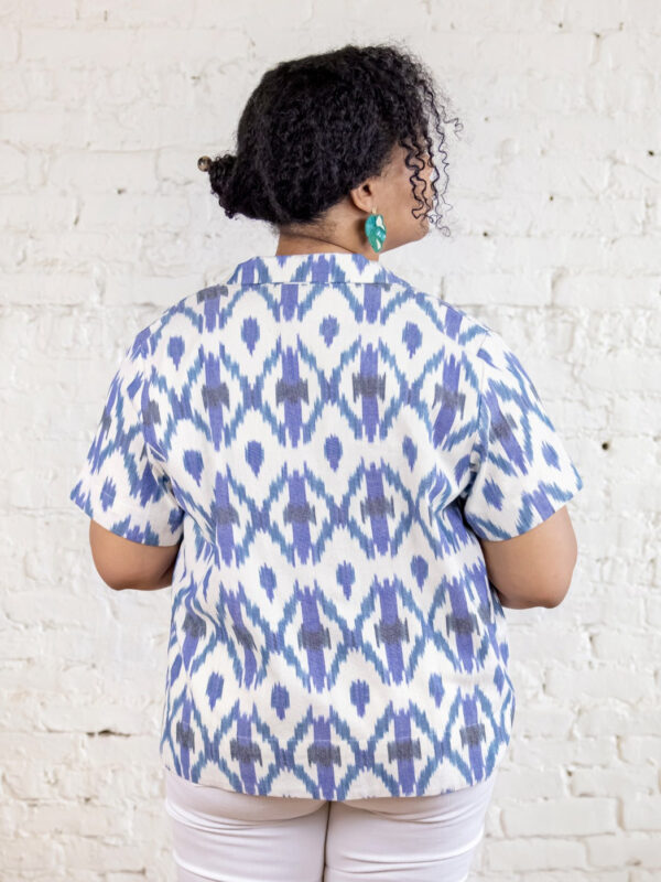 Camp Plus Size Shirt - Seashore Ikat - Image 2