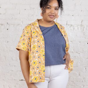 Camp Plus Size Shirt - Sunny Floral - Image 1