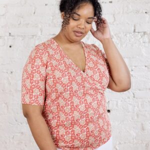 Gianna Plus Size Wrap Top - Matisse Vermillion - Image 1