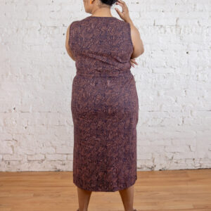 Isla Plus Size Skirt - Tree Rings Blue - Image 2