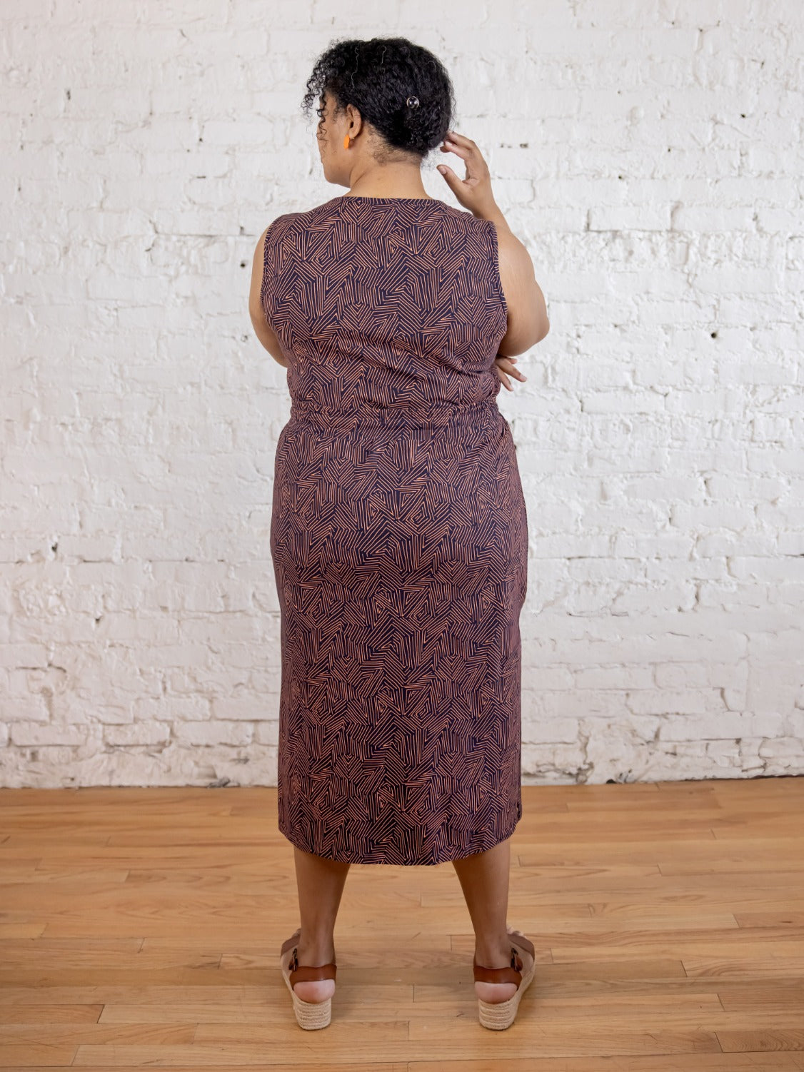 Isla Plus Size Skirt - Tree Rings Blue - Image 2