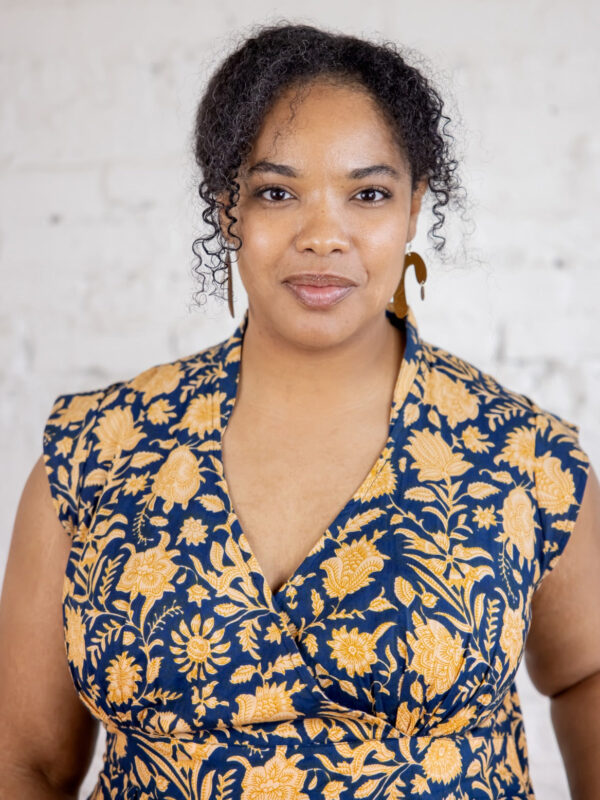 Lucille Plus Size Dress - Navy Botanical - Image 2