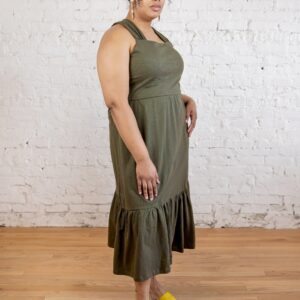 Opal Plus Size Dress - Olive - Image 2